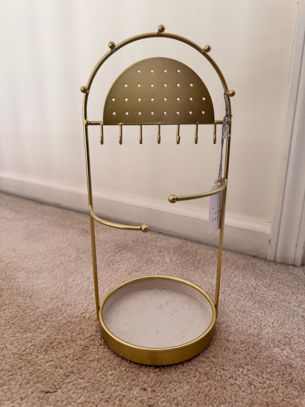 Targets a new day Gold Jewelry Stand Organizer with Hook Rack